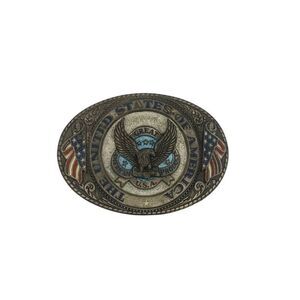 VTG 1986 Eagle BUCKLE United States of American flag biker gift Patriotic 1823
